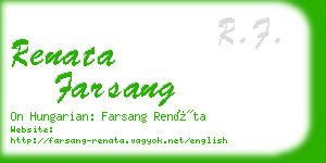 renata farsang business card